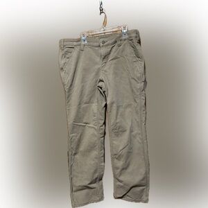 Women’s dark tan/light brown Carhartt work pants size 10